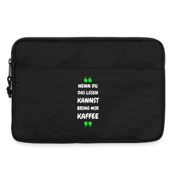 Wenn du das lesen kannst bring mir Kaffee - Laptoptasche 13" - Schwarz - Vorne