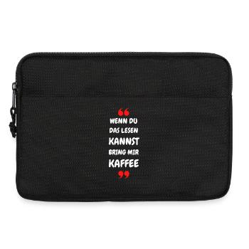 Wenn du das lesen kannst bring mir Kaffee - Laptoptasche 13" - Schwarz - Vorne