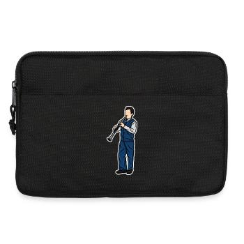 Kleiner Klarinettist - Laptoptasche 13" - Schwarz - Vorne