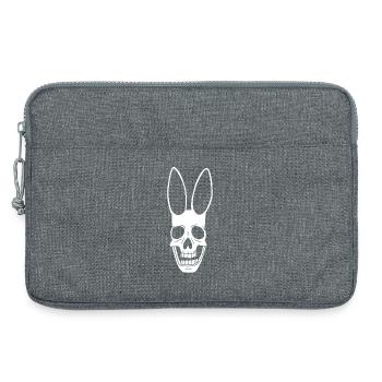 White Rabbit Skull - Laptop bag 13" - heather grey - Front