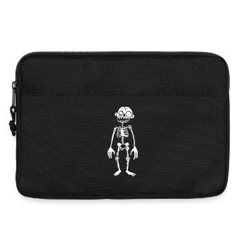 Squelette en Style Cartoon Noir et Blanc - Sacoche pour ordinateur portable 13 pouces - noir - Devant