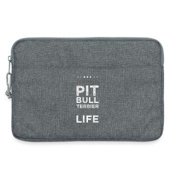 Glückliches Pitbull Leben - Laptop bag 13" - heather grey - Front