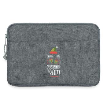 Équipe de cuisine de Noël - Sacoche pour ordinateur portable 13 pouces - gris chiné - Devant