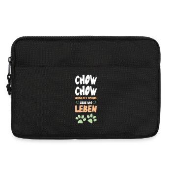 ChowChow Liebe Und Leben Muster - Laptoptasche 13" - Schwarz - Vorne