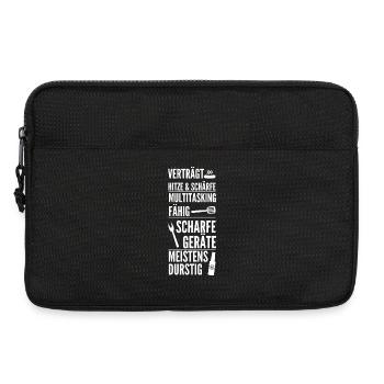 Vertragt Hitze & Schärfe – Grill Spruch Design - Laptoptasche 13" - Schwarz - Vorne