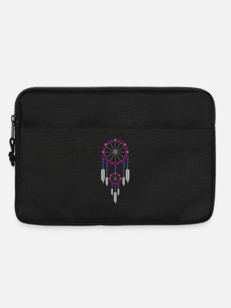 Purple and blue dreamcatcher - Laptop bag 13" - black