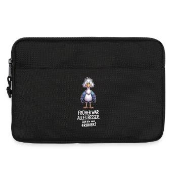 Früher War Alles Besser Lustiger Spruch - Laptoptasche 13" - Schwarz - Vorne