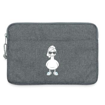 Sun duck with bath towel and slippers - Laptop bag 13" - heather grey - Front