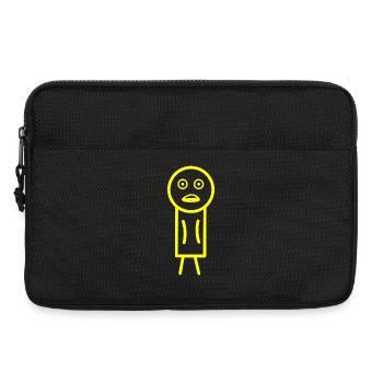 Überraschte Figur - Laptoptasche 13" - Schwarz - Vorne