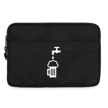 Bierkrug Zapfhahn (Bier Maßkrug Bierseidel White) - Laptoptasche 13" - Schwarz - Vorne