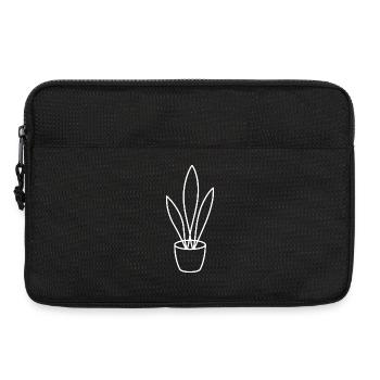 Linienpflanze im Topf Minimalistischer Stil - Laptoptasche 13" - Schwarz - Vorne