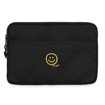 Yes Girl Smile Hand Drawing Yellow - Laptop bag 13" - black - Front