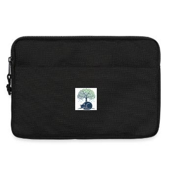 Sleeper cat under tree swirl - Laptop bag 13" - black - Front