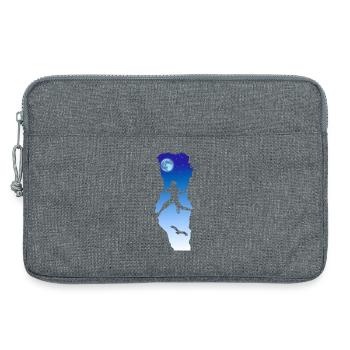 Escalade de nuit - Sacoche pour ordinateur portable 13 pouces - gris chiné - Devant