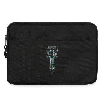 Verzauberter Art Deco Fee Design - Laptoptasche 13" - Schwarz - Vorne