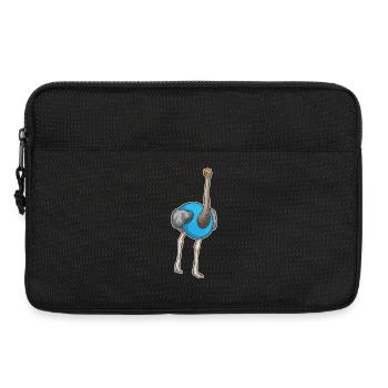 Strauß Jogger Joggen Sport - Laptoptasche 13" - Schwarz - Vorne