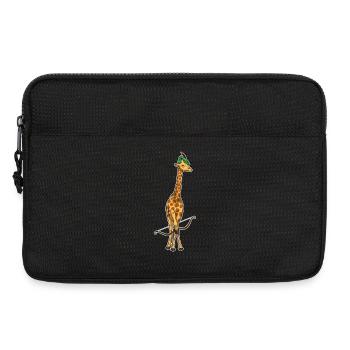 Giraffe Bogenschütze Bogen - Laptoptasche 13" - Schwarz - Vorne