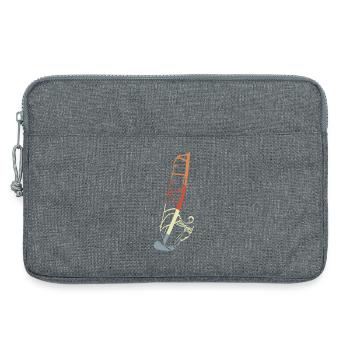 Drôle de véliplanchiste garçon - Sacoche pour ordinateur portable 13 pouces - gris chiné - Devant