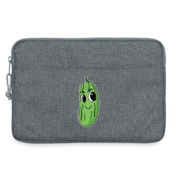 Motif de concombre - Sacoche pour ordinateur portable 13 pouces - gris chiné - Devant