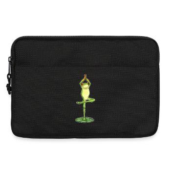 Frosch Yoga Fitness Gymnastik - Laptoptasche 13" - Schwarz - Vorne