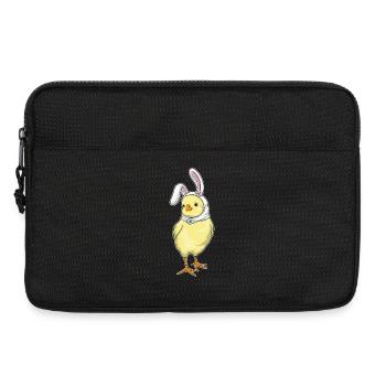 Oreilles de lapin de Pâques poussins - Sacoche pour ordinateur portable 13 pouces - noir - Devant