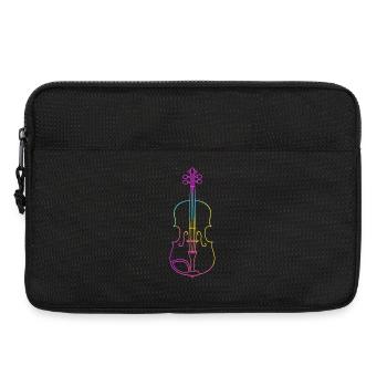 Violine Strichzeichnung - Laptoptasche 13" - Schwarz - Vorne