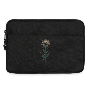 Illustration de rose élégante - Sacoche pour ordinateur portable 13 pouces - noir - Devant