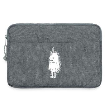 Mürrischer Igel – Kawaii Stachel Comic - Sacoche pour ordinateur portable 13 pouces - gris chiné - Devant
