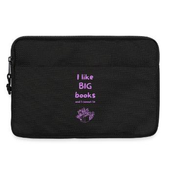 Bookworm Humor – J’aime les gros livres et je ne peux pas mentir - Sacoche pour ordinateur portable 13 pouces - noir - Devant