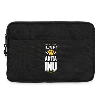 L’amour pour mon Akita Inu - Sacoche pour ordinateur portable 13 pouces - noir - Devant