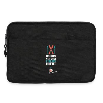 Apres-Ski - Ich bin nur zum feiern hier - Laptoptasche 13" - Schwarz - Vorne