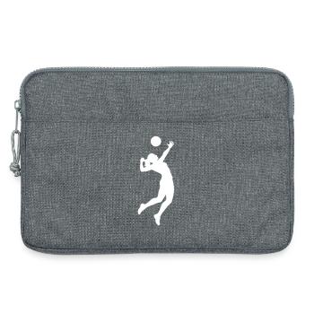 Volleyballerin Silhouette Volleyball - Laptoptasche 13" - Grau meliert - Vorne