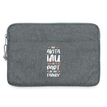 Mon Akita : Une partie de la famille - Sacoche pour ordinateur portable 13 pouces - gris chiné - Devant