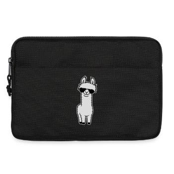 Lunettes de soleil Cool Lama Alpaga Souriant Drôle - Sacoche pour ordinateur portable 13 pouces - noir - Devant