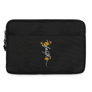 Christliche Sonnenblume Positivität Gott Religion - Laptoptasche 13" - Schwarz - Vorne