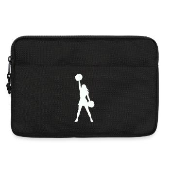 Cheerleader Silhouette mit Pomponen - Laptoptasche 13" - Schwarz - Vorne
