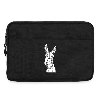 Donkey Schwarz-Weiß Online-Grafik - Laptoptasche 13" - Schwarz - Vorne