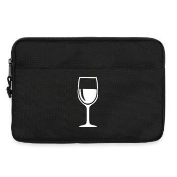 Verre de vin Cadeau de vin Black Grapevine - Sacoche pour ordinateur portable 13 pouces - noir - Devant