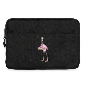 Flamingo Bäcker Brot Backen - Laptoptasche 13" - Schwarz - Vorne
