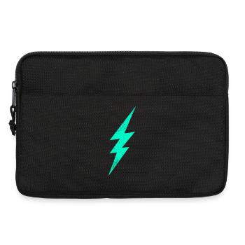 Electric flash graphic on trendy H interior - Laptop bag 13" - black - Front