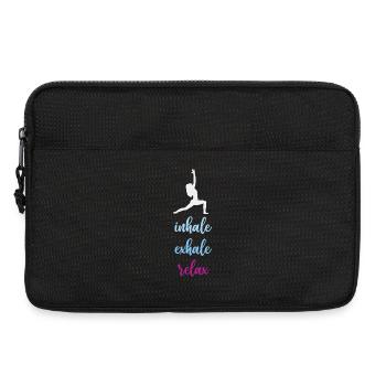 Yoga - Inspirez. Exhaler. Se détendre. - Sacoche pour ordinateur portable 13 pouces - noir - Devant