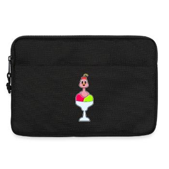 Flamingo Eisbecher - Laptoptasche 13" - Schwarz - Vorne