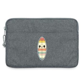 Surfbrett Comic Stil - Laptoptasche 13" - Grau meliert - Vorne