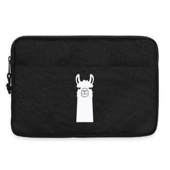 Adorable Cartoon Llama - Laptop bag 13" - black - Front