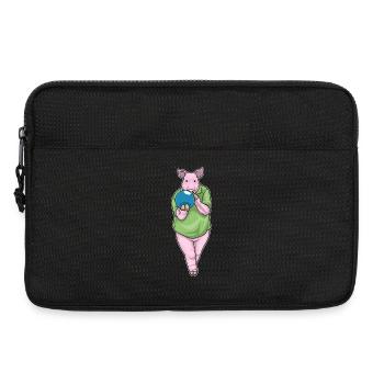 Cochon Bowling Boule de bowling - Sacoche pour ordinateur portable 13 pouces - noir - Devant