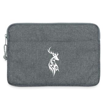 Tribal Hirsch Silhouette - Laptoptasche 13" - Grau meliert - Vorne