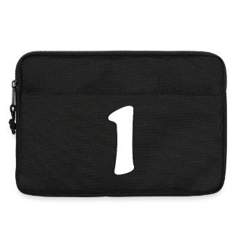 One: Minimalist Numeral 1 | First - Laptop bag 13" - black - Front