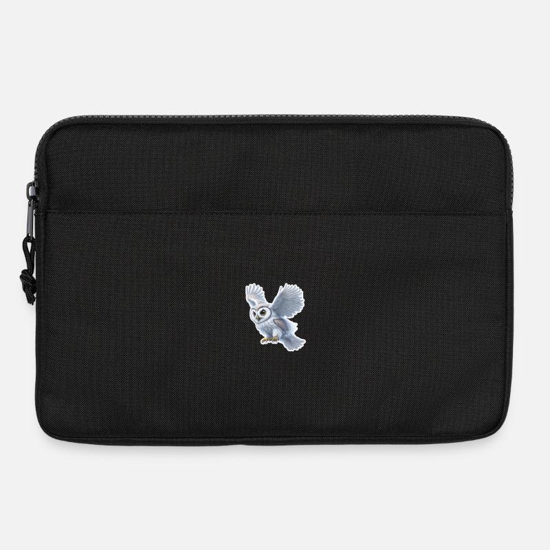 Sweet flying snow owl - Laptoptasche 13" - Schwarz