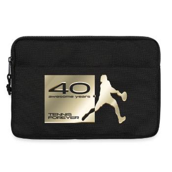 40 ans jeune joueur de tennis - Sacoche pour ordinateur portable 13 pouces - noir - Devant