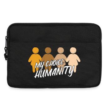 Humanity Freedom Love Peace Statement - Laptop bag 13" - black - Front